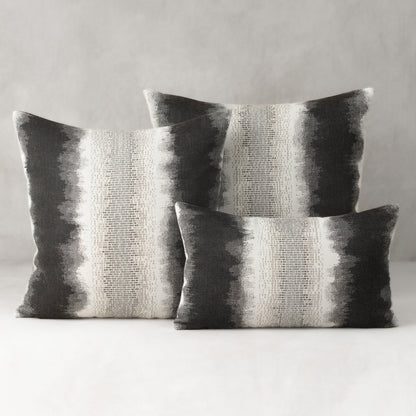 Elaine Smith Resilience Charcoal outdoor pillow, gray and charcoal - view 6