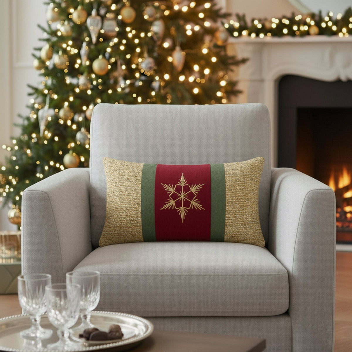 Elaine Smith Tradition Gold 12x20 lumbar outdoor pillow, gold - view 2