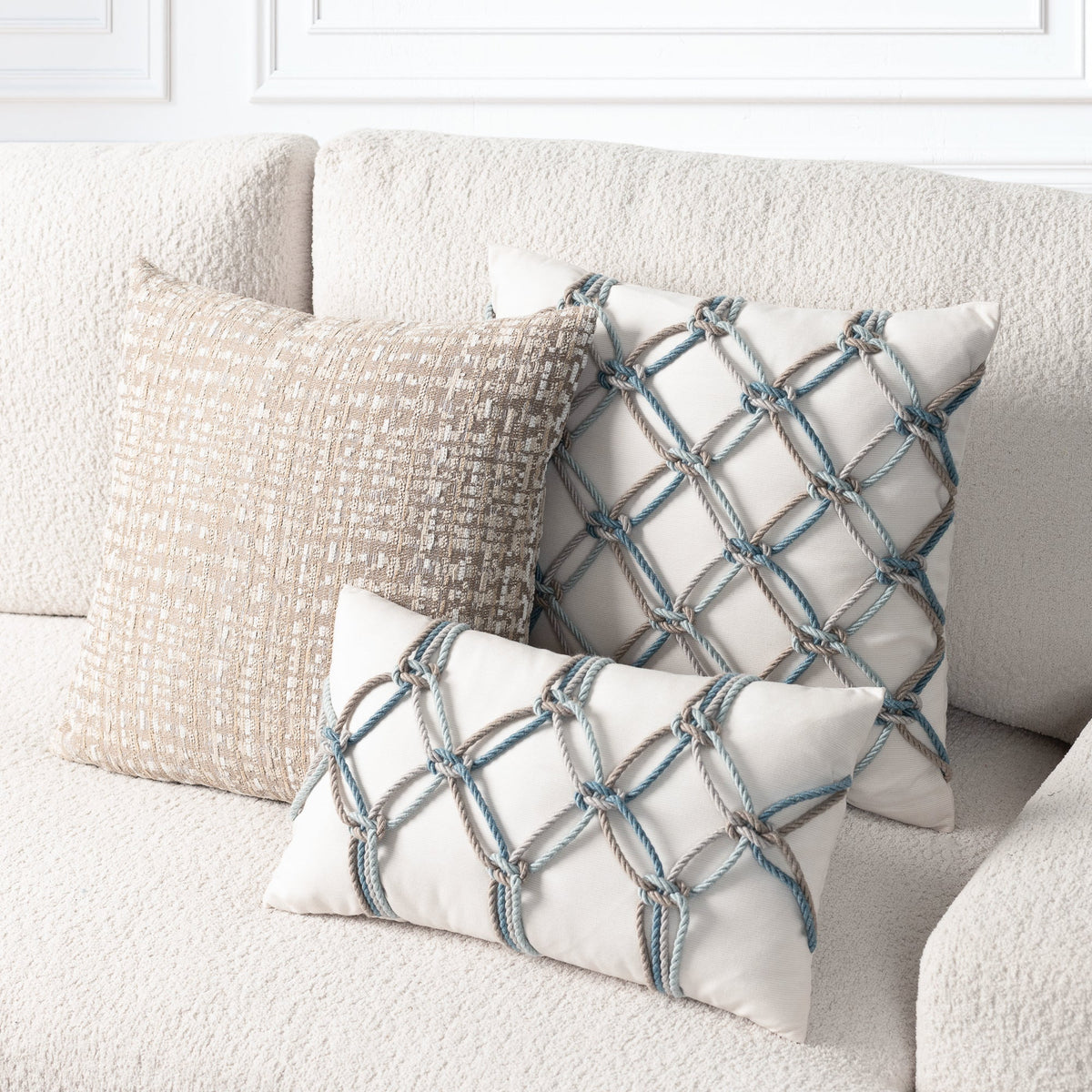 Elaine Smith Channel Sable outdoor pillow, brown - view 12
