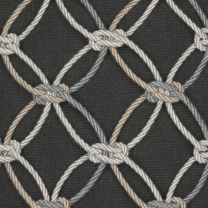 Elaine Smith Carbon Rope outdoor pillow, gray and black - view 4