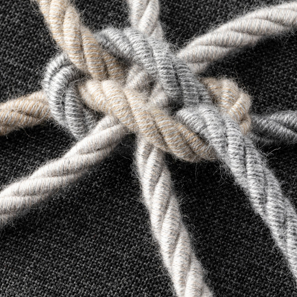 Elaine Smith Carbon Rope outdoor pillow, gray and black - view 11