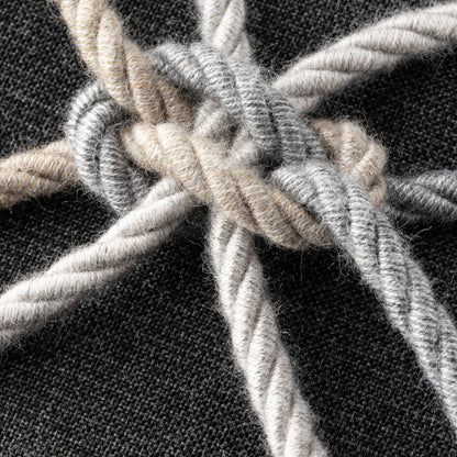 Elaine Smith Carbon Rope outdoor pillow, gray and black - view 11