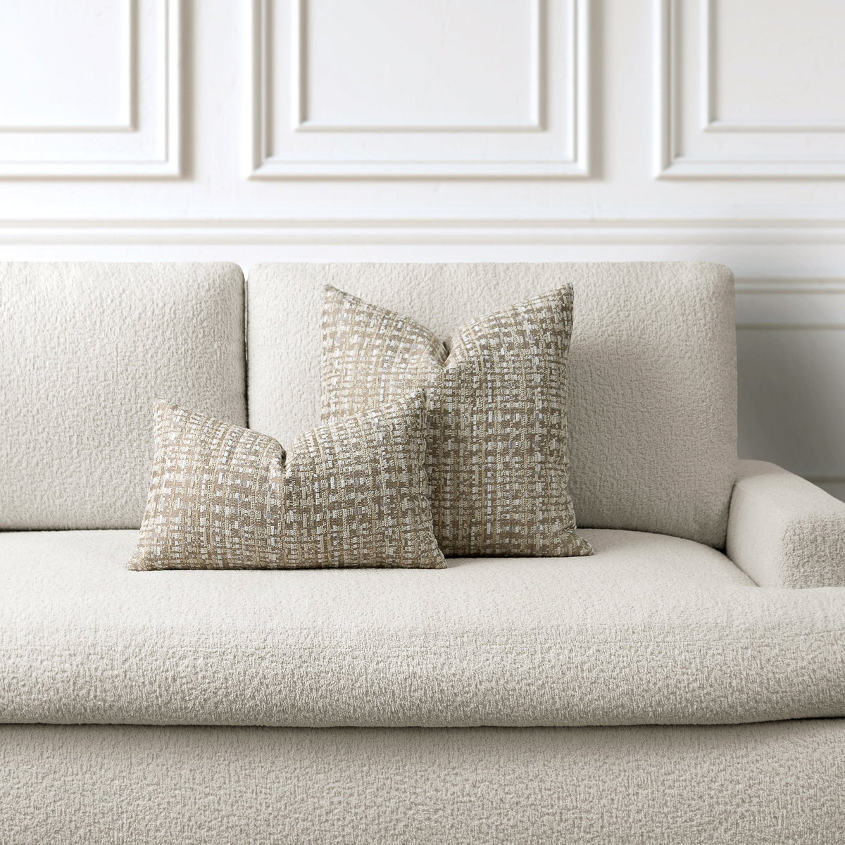 Elaine Smith Channel Sable outdoor pillow, brown - view 6