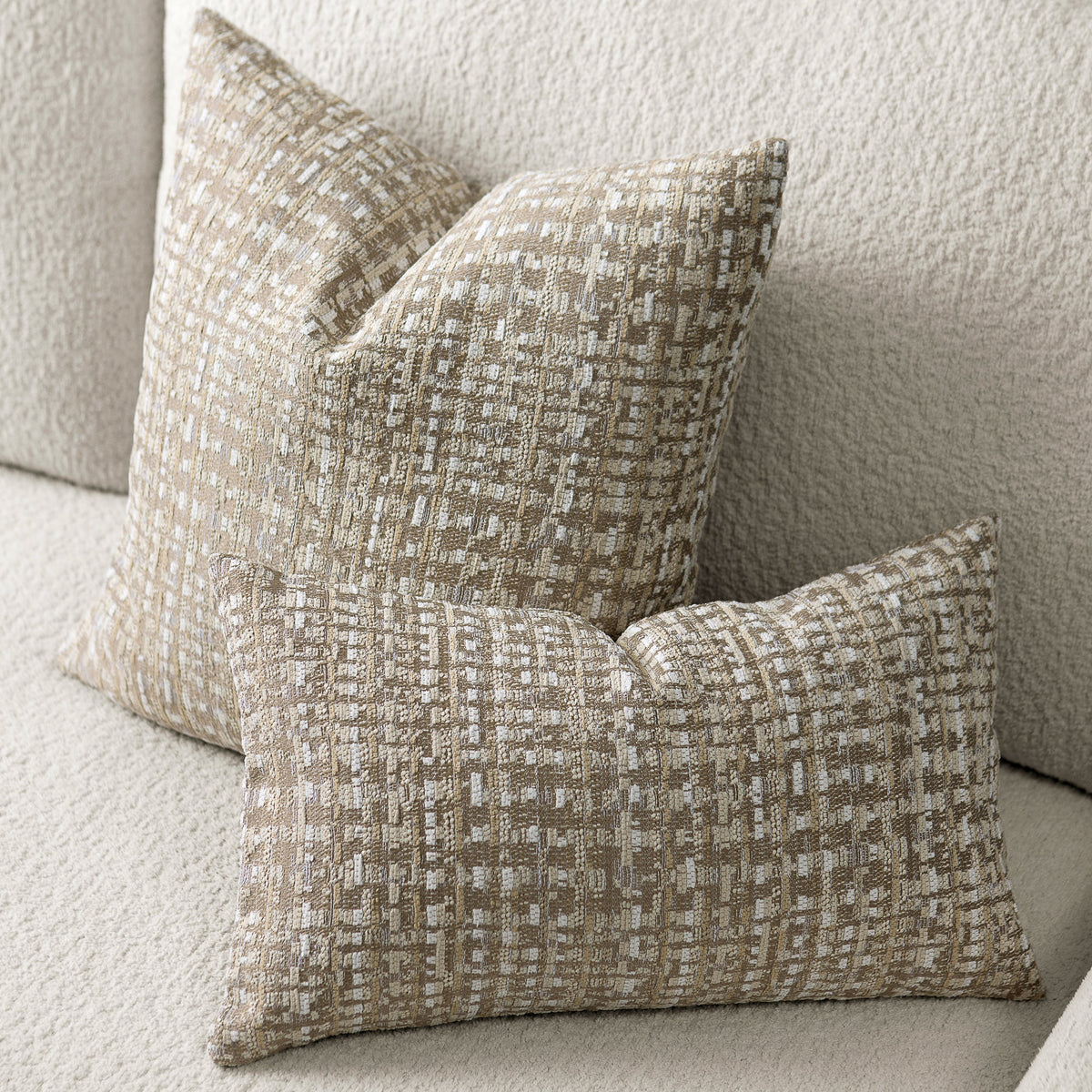 Elaine Smith Channel Sable outdoor pillow, brown - view 5
