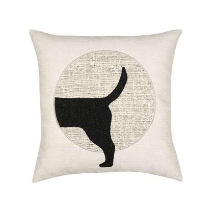 Elaine Smith Unconditional Woof (Head) Outdoor Pillow