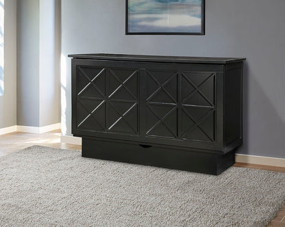 Essex Murphy Bed in Black closed cabinet