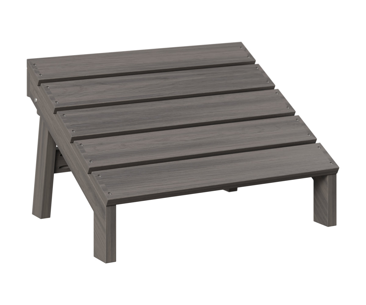 Berlin Gardens Mayhew Adirondack Folding Footstool in Coastal Gray
