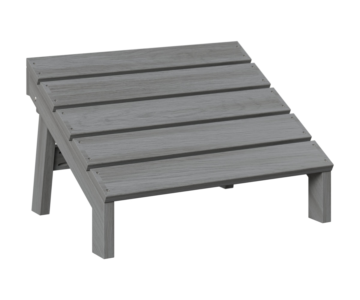 Berlin Gardens Mayhew Adirondack Folding Footstool in Driftwood Gray