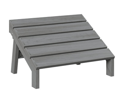 Berlin Gardens Mayhew Adirondack Folding Footstool in Driftwood Gray