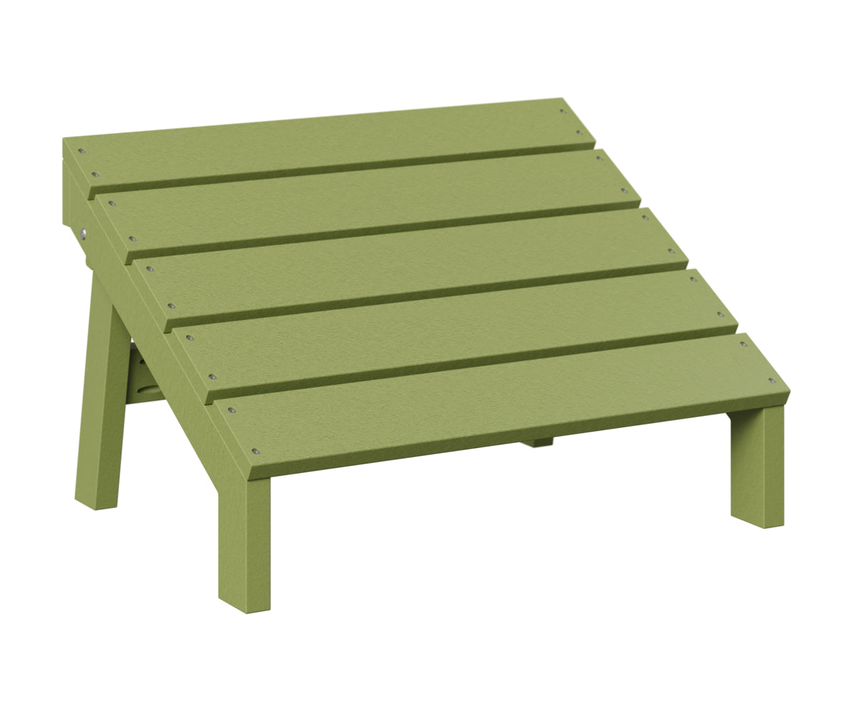 Berlin Gardens Mayhew Adirondack Folding Footstool in Kiwi Green