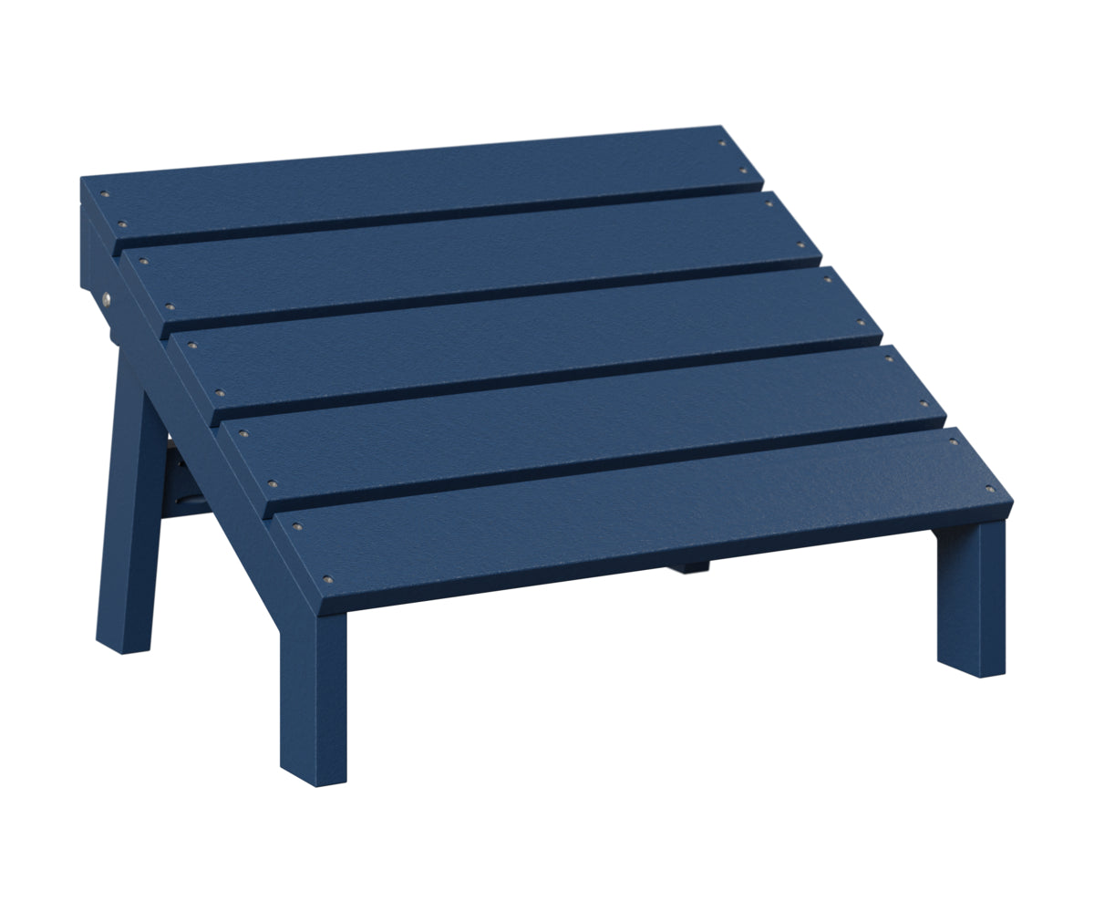 Berlin Gardens Mayhew Adirondack Folding Footstool in Navy Blue