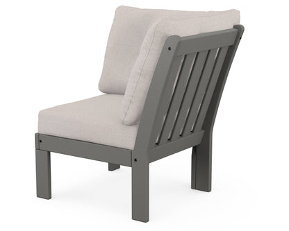 POLYWOOD Vineyard Modular Corner Chair in Slate Grey