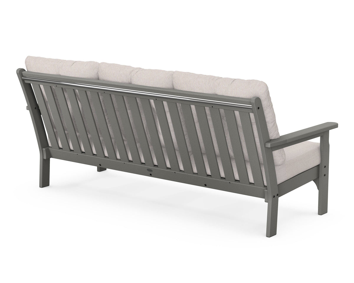 POLYWOOD Vineyard Deep Seating Sofa in Slate Grey