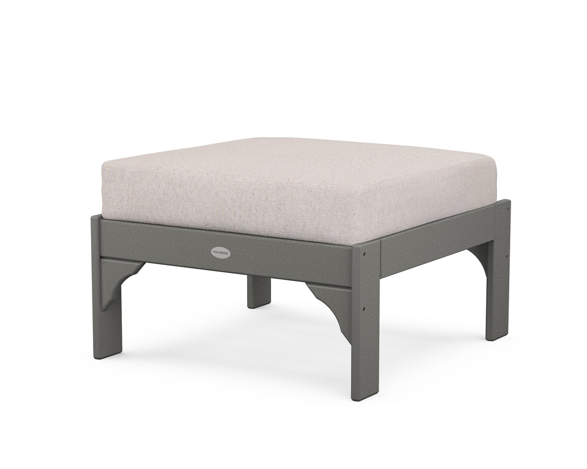 POLYWOOD Vineyard Deep Seating Ottoman in Slate Grey