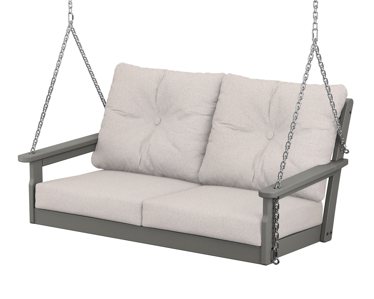 POLYWOOD Vineyard Deep Seating Swing in Slate Grey