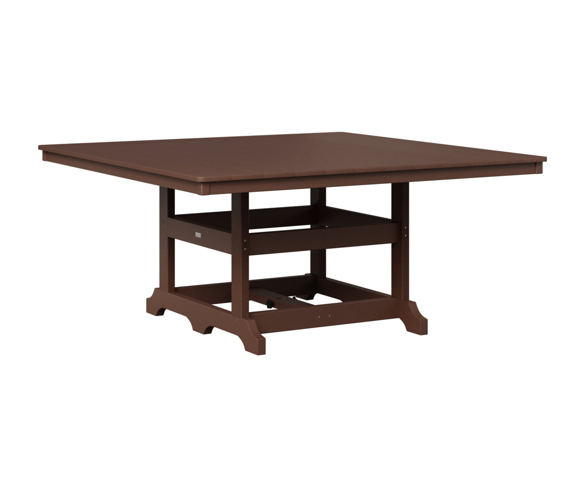 Berlin Gardens Garden Classic 66" Square Table in Chocolate Brown