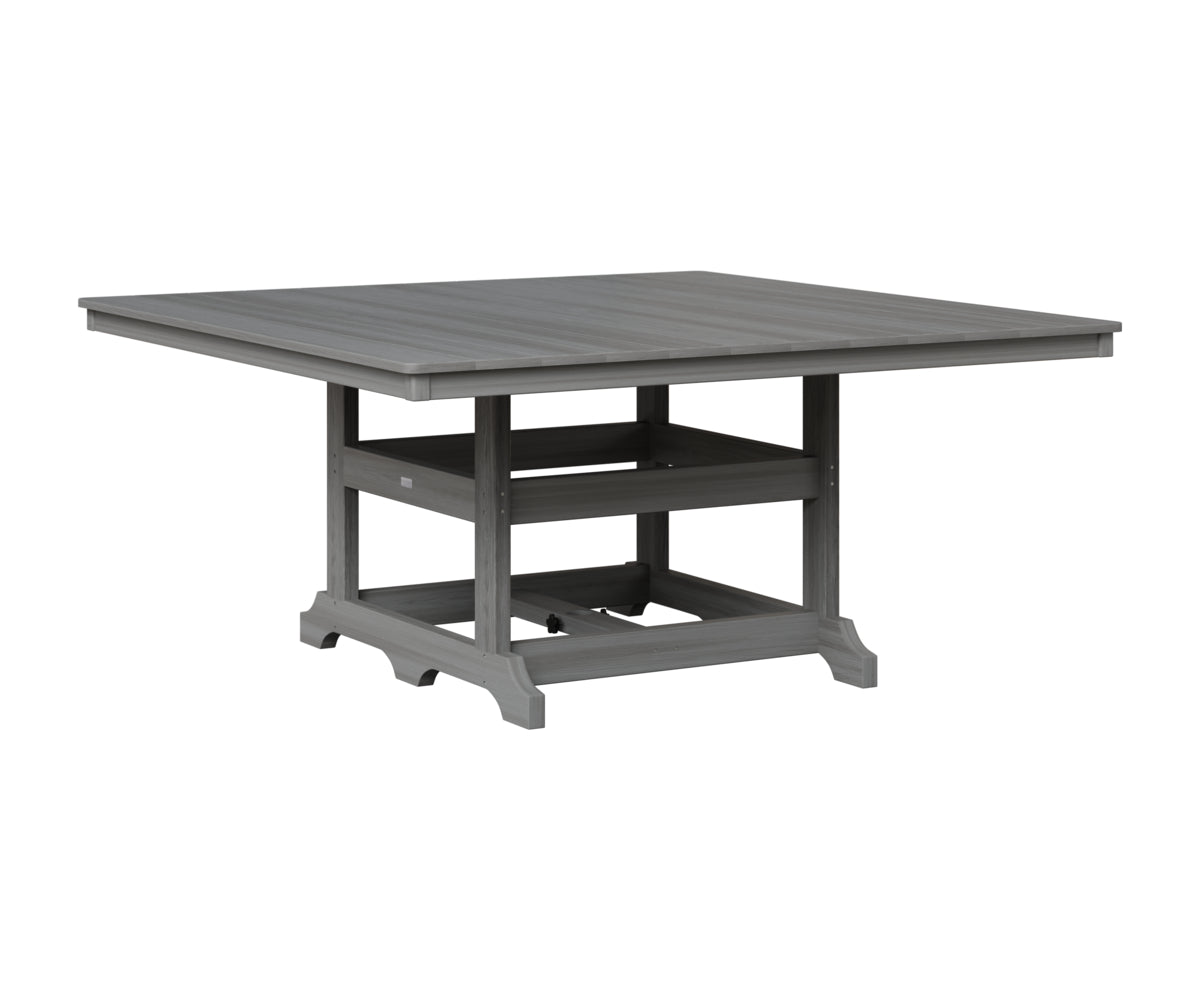 Berlin Gardens Garden Classic 66" Square Table in Driftwood Gray