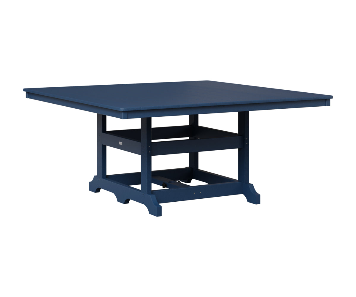 Berlin Gardens Garden Classic 66" Square Table in Navy Blue