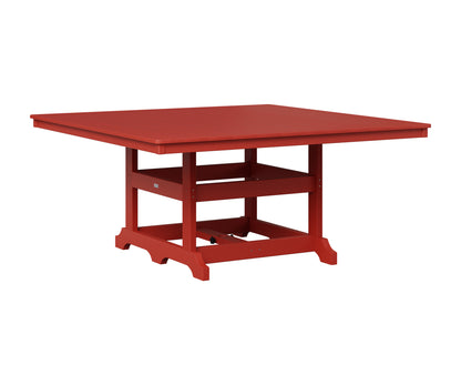 Berlin Gardens Garden Classic 66" Square Table in Scarlet Red