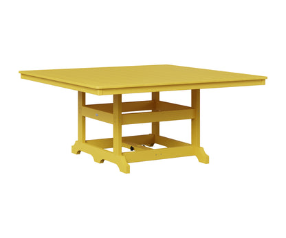 Berlin Gardens Garden Classic 66" Square Table in Sunburst Yellow
