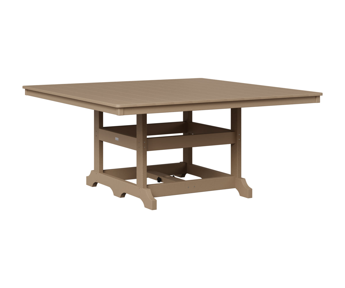 Berlin Gardens Garden Classic 66" Square Table in Weatherwood