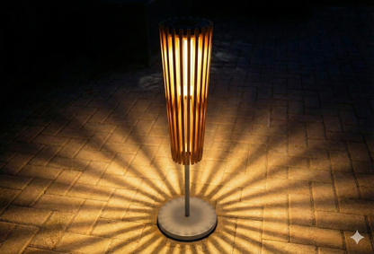 Lane Teak Floor Standing Lamp with Base