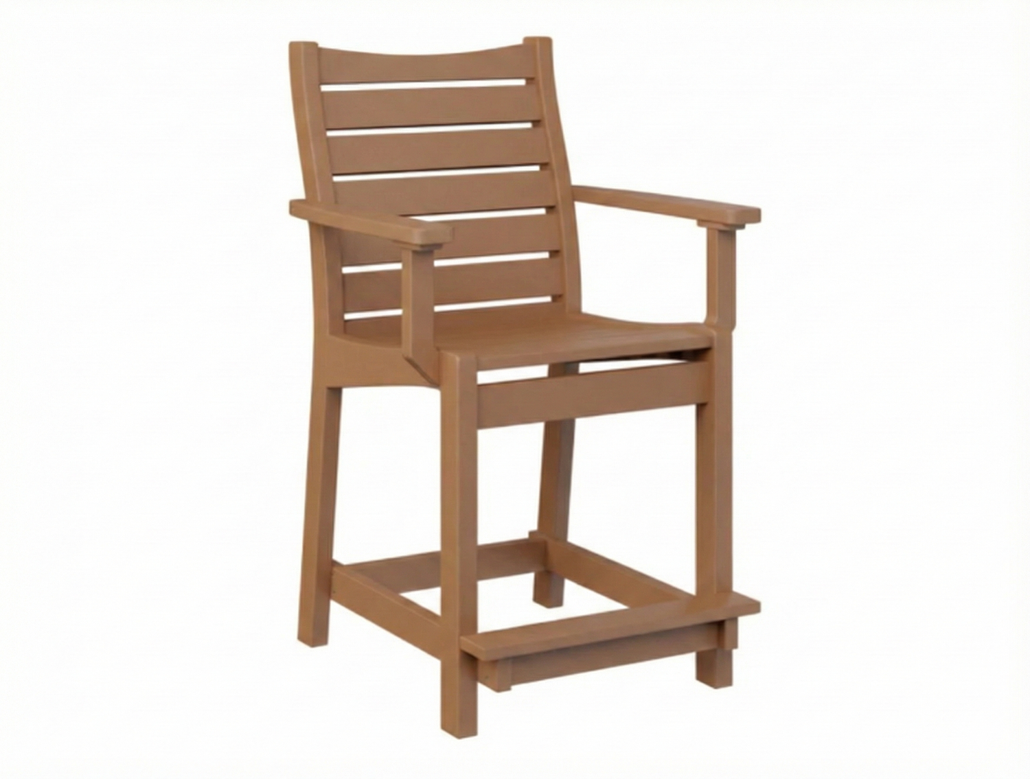 Berlin Gardens Harbor 33" Square Dining Table &amp; 4 Bristol Counter Chairs w/ Arm Kit