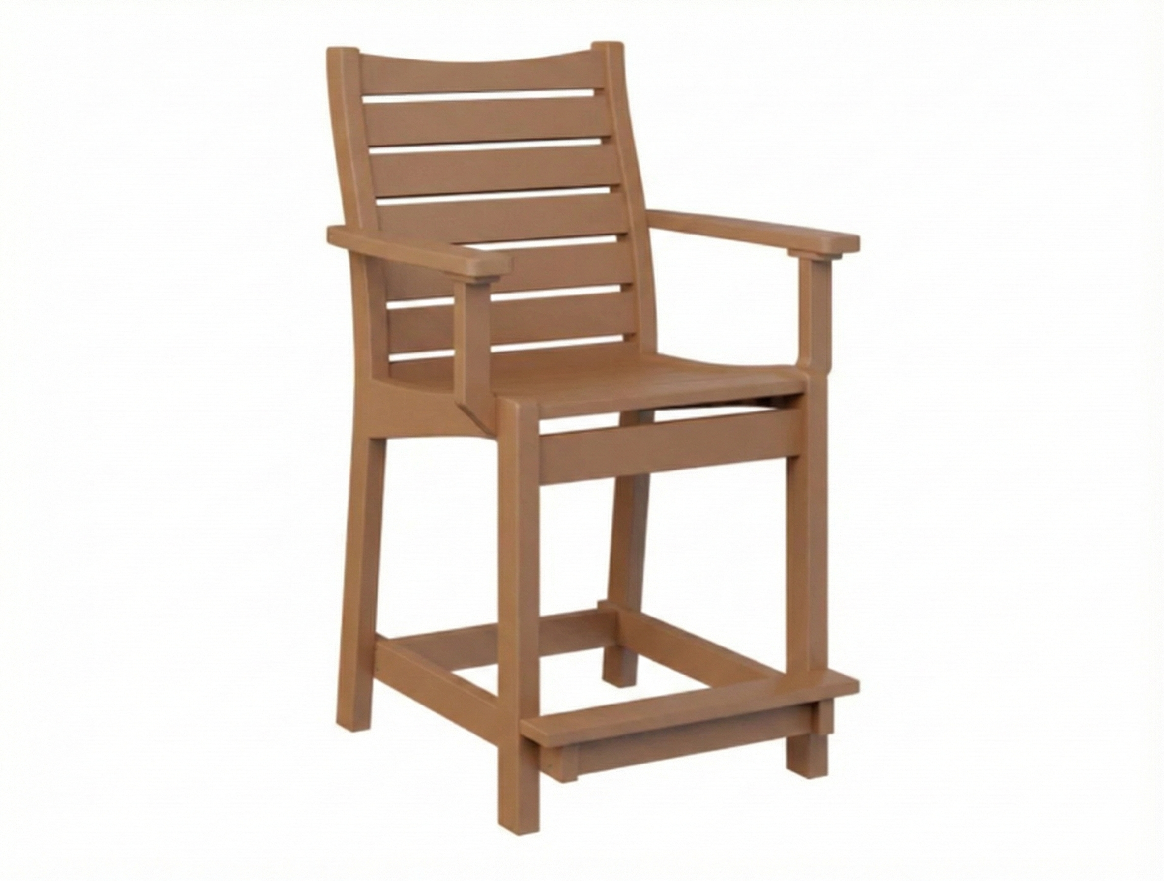 Berlin Gardens Harbor 33" Square Dining Table &amp; 4 Bristol Counter Chairs w/ Arm Kit