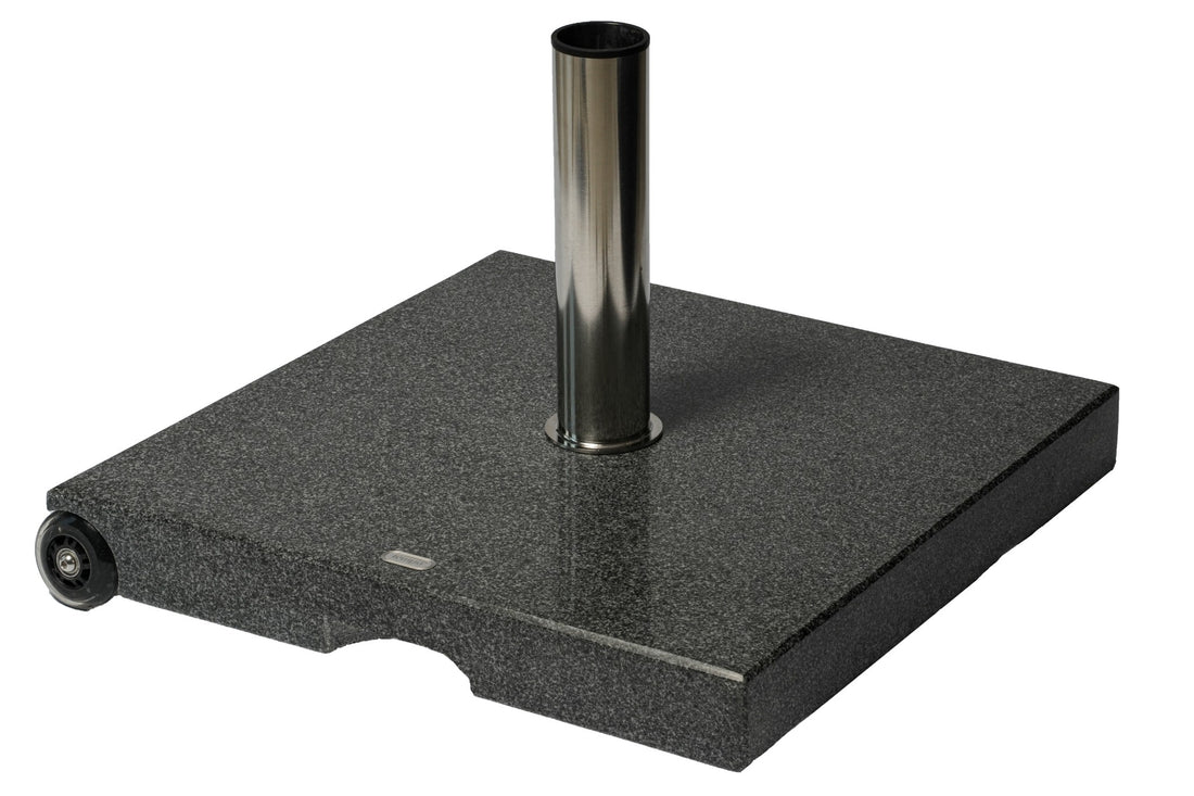88 lb Granite Rolling Base – Heavy-Duty Mobile Umbrella Stand with Wheels