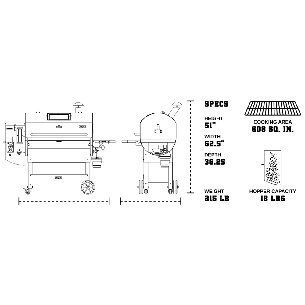 Green Mountain Grills Wi-Fi Controlled Peak Prime 2.0 Freestanding Pellet Grill