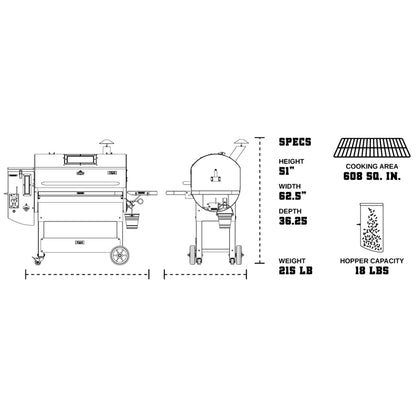 Green Mountain Grills Wi-Fi Controlled Peak Prime 2.0 Freestanding Pellet Grill
