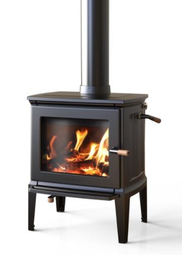 Hearthstone Green Mountain 40 TruHybrid Matte Black Cast Iron Wood Stove