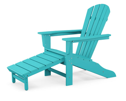 POLYWOOD Palm Coast Ultimate Adirondack with Hideaway Ottoman