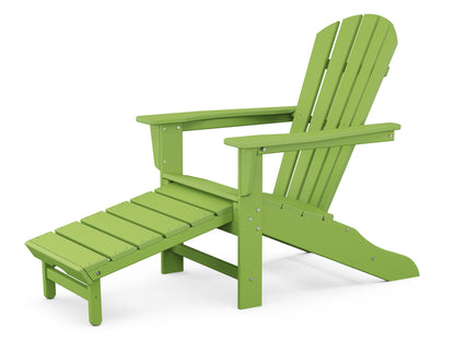 POLYWOOD Palm Coast Ultimate Adirondack with Hideaway Ottoman