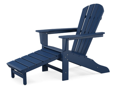 POLYWOOD Palm Coast Ultimate Adirondack with Hideaway Ottoman