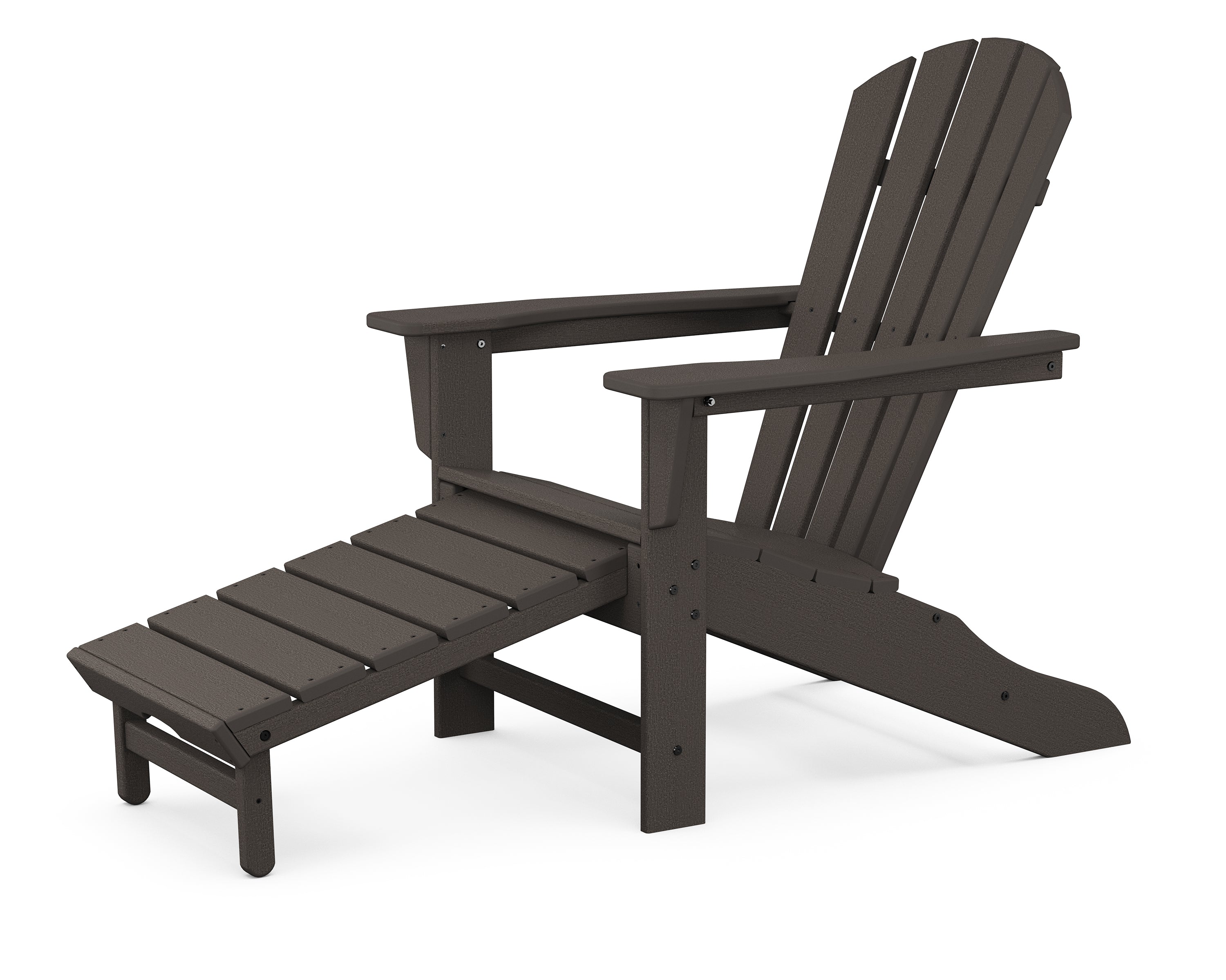 POLYWOOD Palm Coast Ultimate Adirondack with Hideaway Ottoman