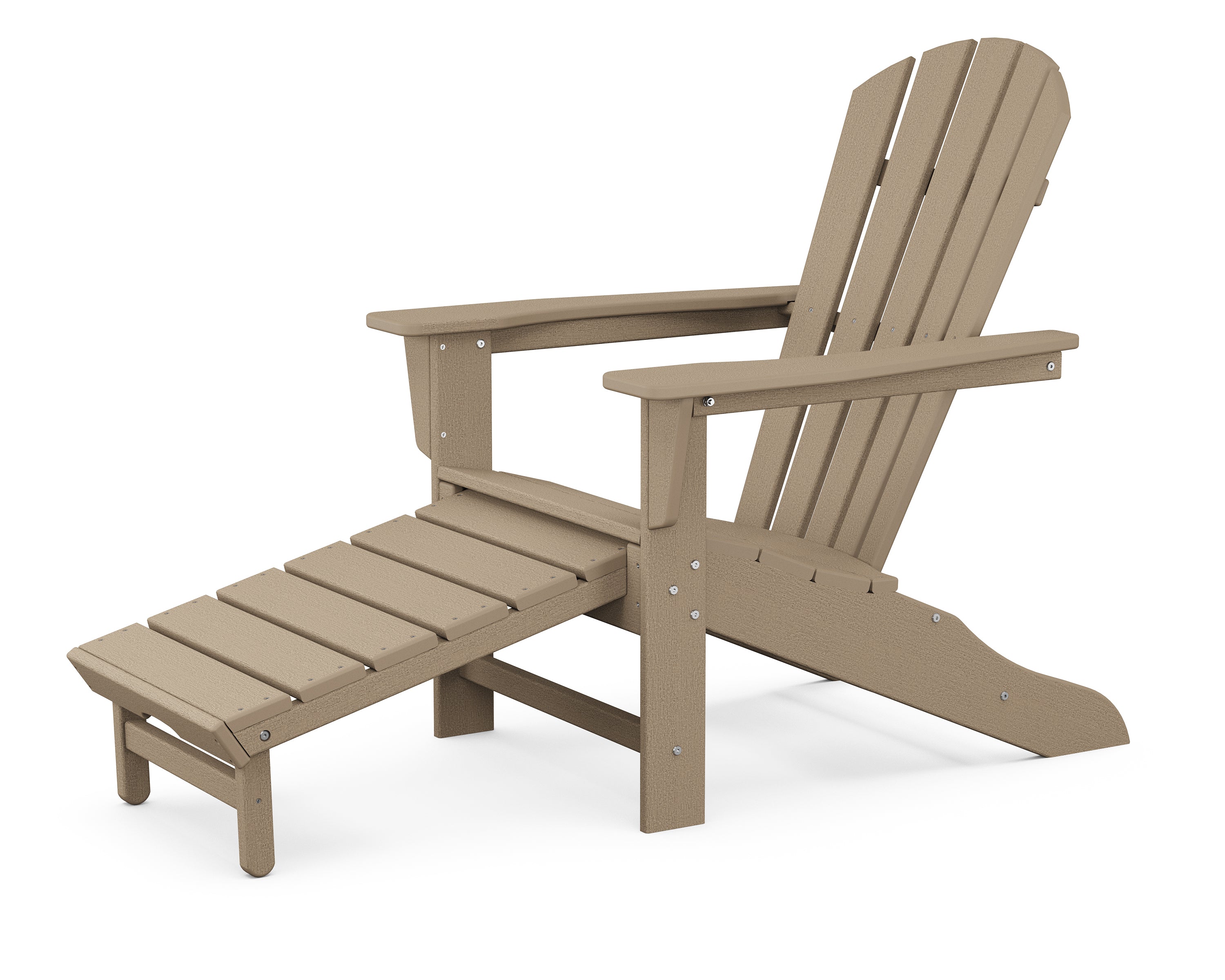 POLYWOOD Palm Coast Ultimate Adirondack with Hideaway Ottoman