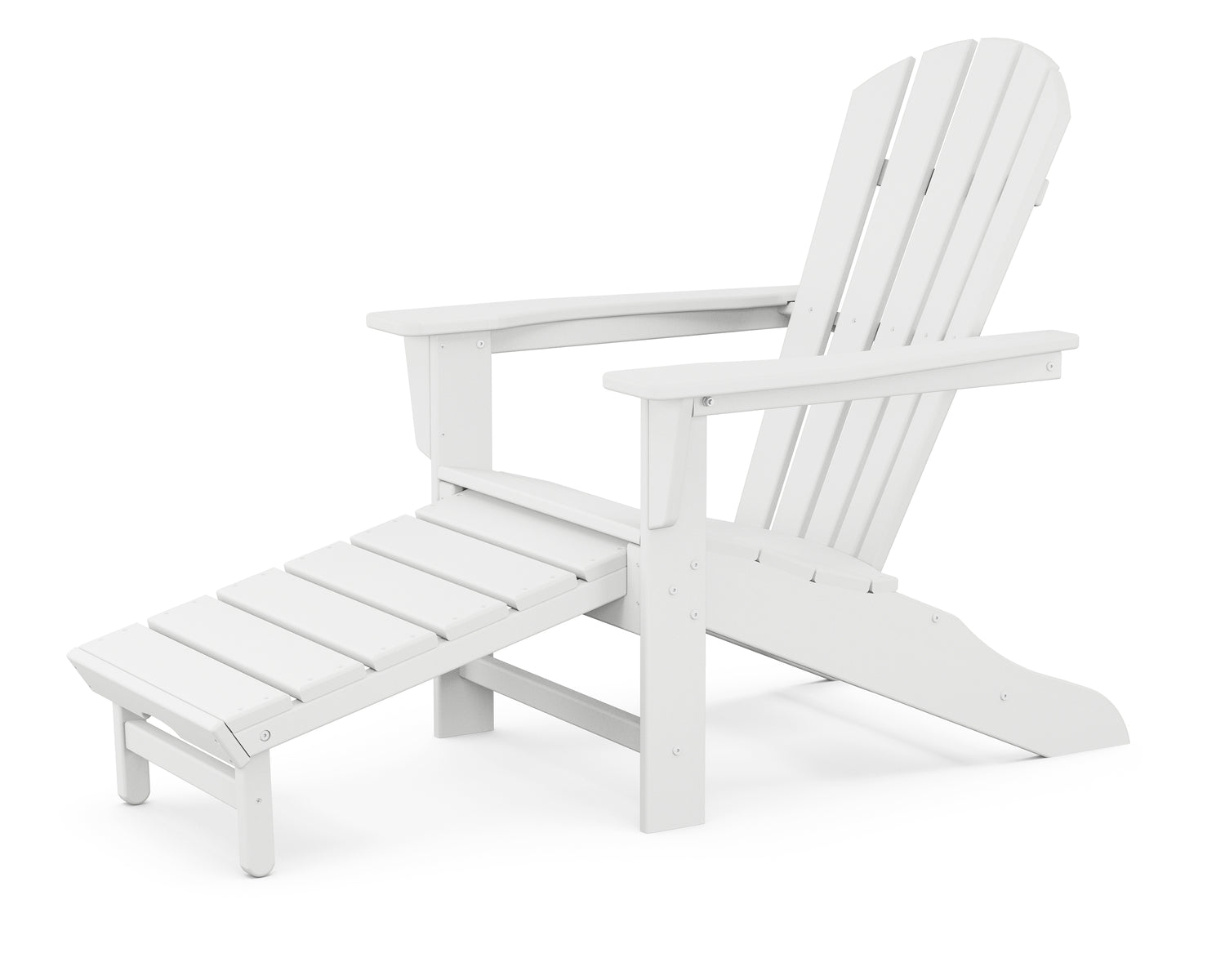 POLYWOOD Palm Coast Ultimate Adirondack with Hideaway Ottoman