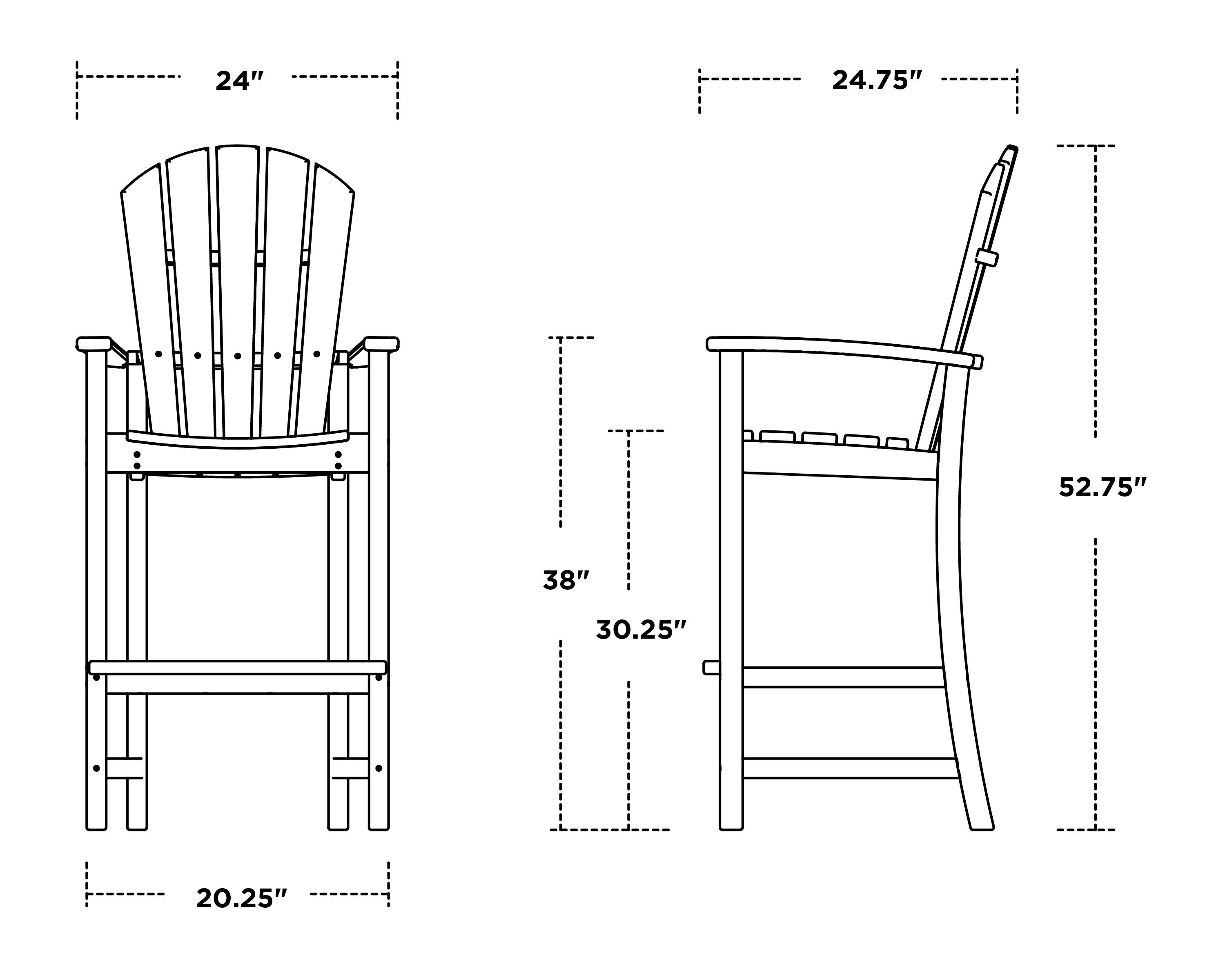 POLYWOOD Palm Coast Bar Chair