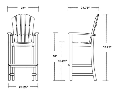POLYWOOD Palm Coast Bar Chair