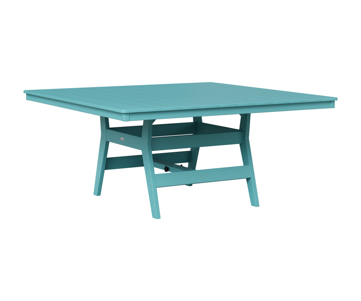 Berlin Gardens Harbor 66" Square Table in Aruba Blue