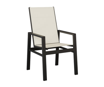 Berlin Gardens Vida High-Back Sling Dining Chair in Black