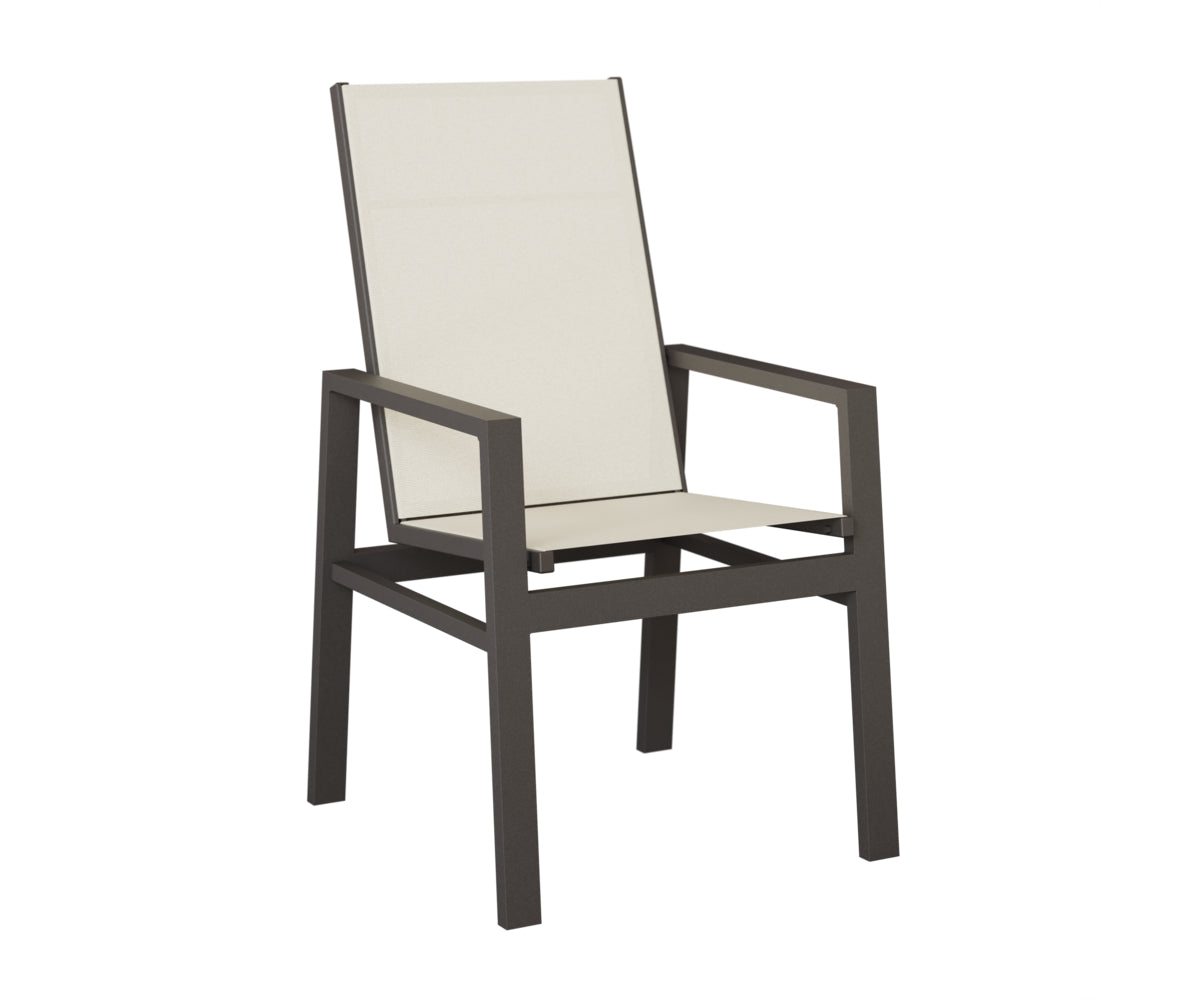 Berlin Gardens Vida High-Back Sling Dining Chair in Granite Speckle