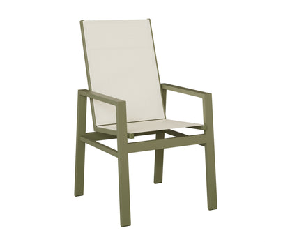 Berlin Gardens Vida High-Back Sling Dining Chair in Green Sage
