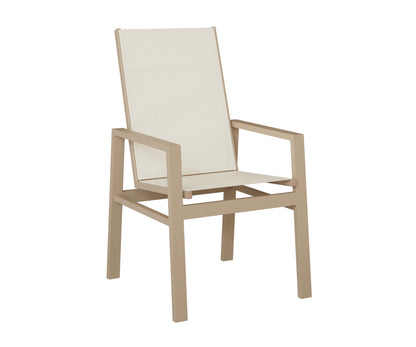 Berlin Gardens Vida High-Back Sling Dining Chair in Sahara Speckle