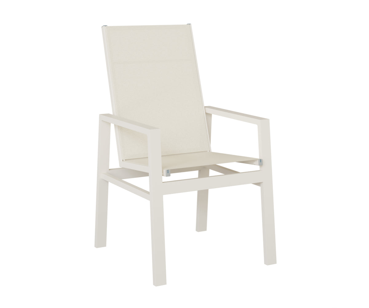 Berlin Gardens Vida High-Back Sling Dining Chair in White