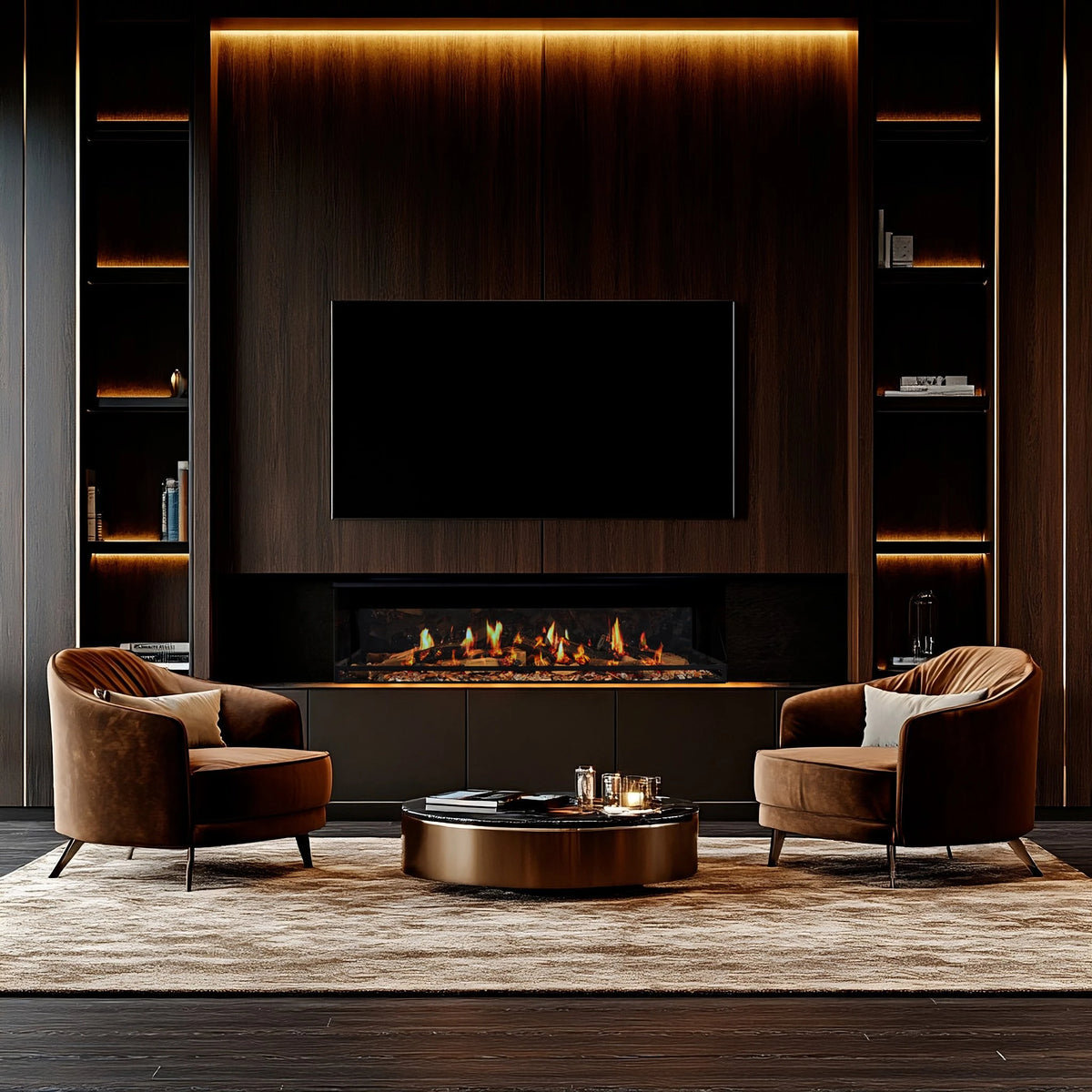 Ortal Holographic Linear Electric Fireplace