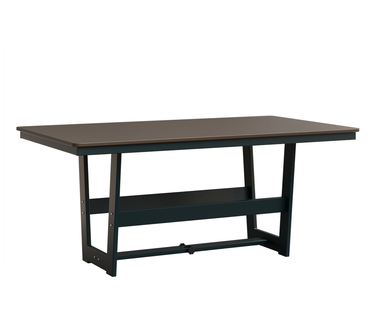 Berlin Gardens Hudson 40" x 70" Rectangle Table in Berry, Hammered Bronze top