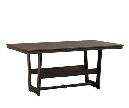 Berlin Gardens Hudson 40" x 70" Rectangle Table in Black, Hammered Bronze top