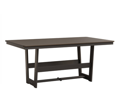 Berlin Gardens Hudson 40" x 70" Rectangle Table in Graphite, Hammered Bronze top